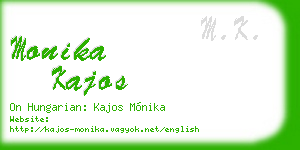 monika kajos business card